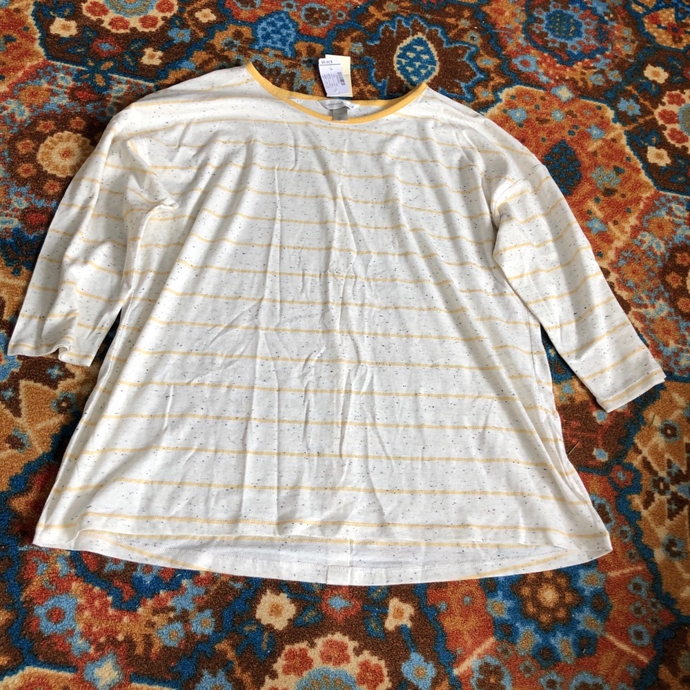 Flecked stripe top